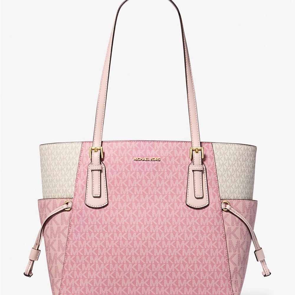 Michael Kors Pink and Cream Signature Tote
